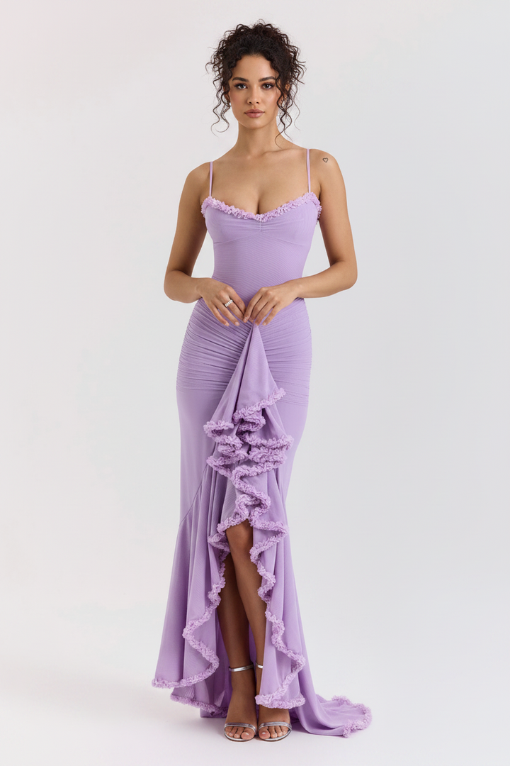 Edith - Encantador Vestido con Detalles de Volantes