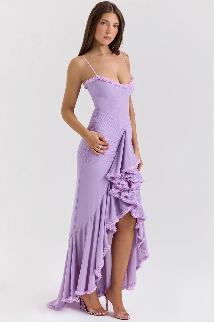 Edith - Encantador Vestido con Detalles de Volantes