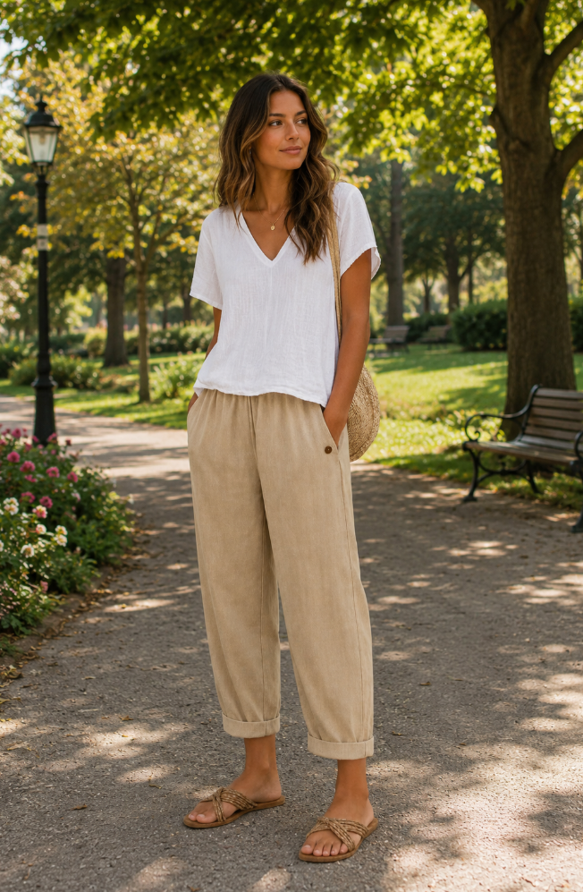 Maja | Pantalones Ligeros de Lino