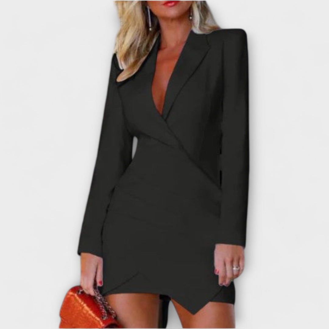 Vestido blazer de manga larga para mujer