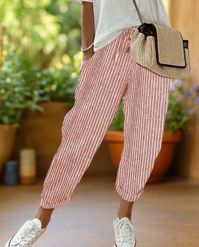 Marlowe™ | Pantalones de rayas con cordón