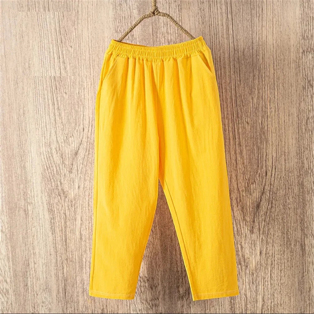 Harlow™ | Capri de lino de pierna ancha