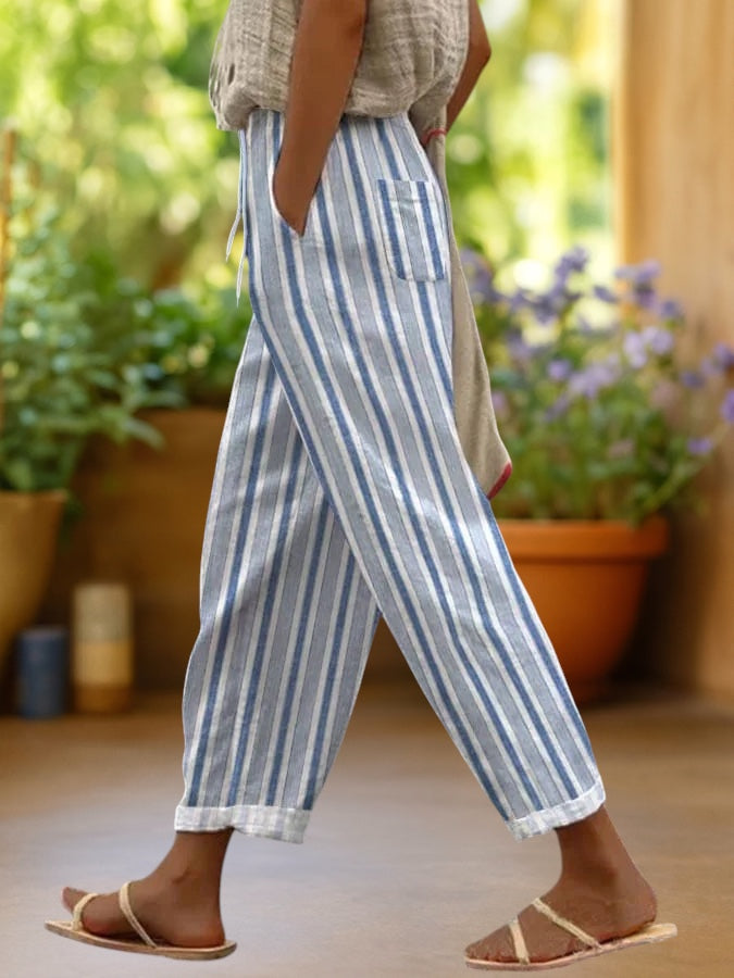 Soleil™ | Pantalones tobilleros con estampado bohemio