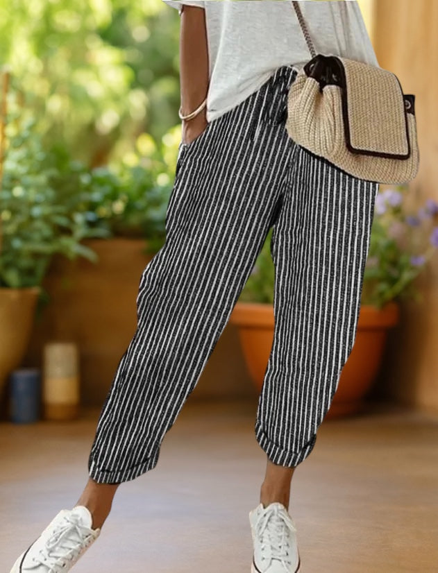 Marlowe™ | Pantalones de rayas con cordón