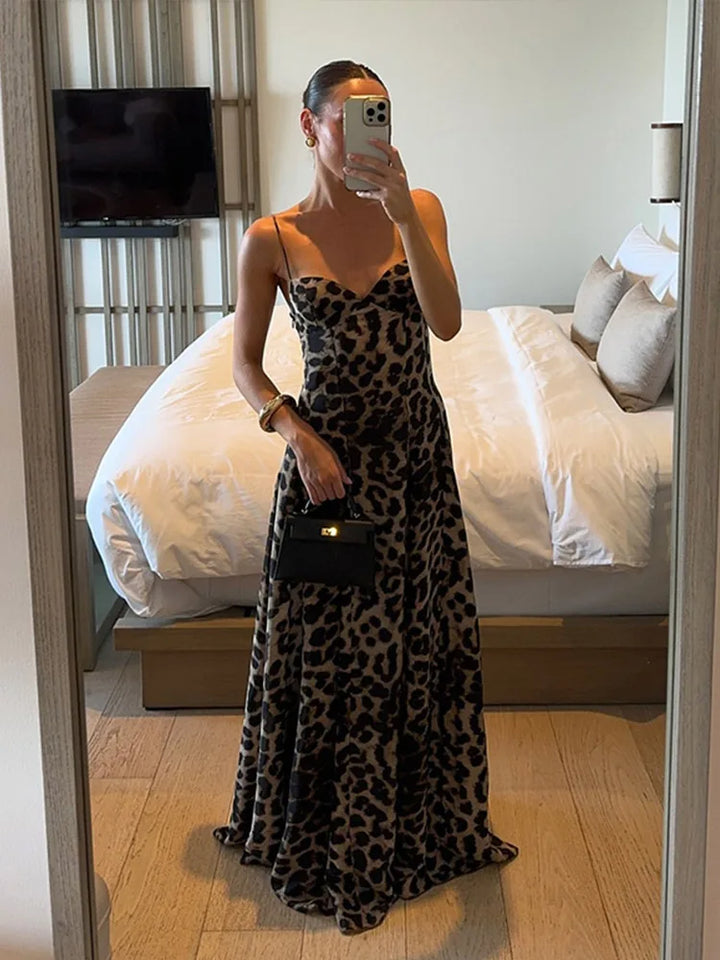 Antonella - Maxi Vestido de Leopardo