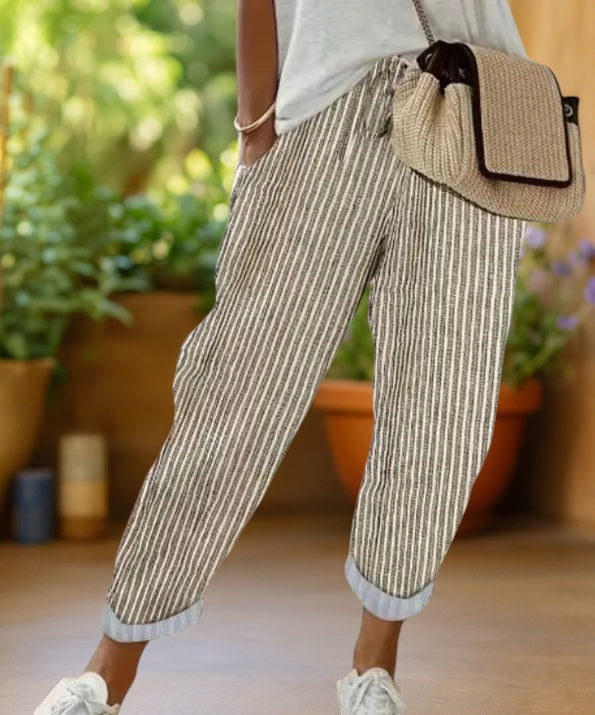 Marlowe™ | Pantalones de rayas con cordón
