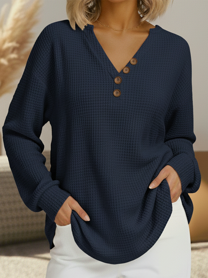 Victoria | Jersey liso con escote en V