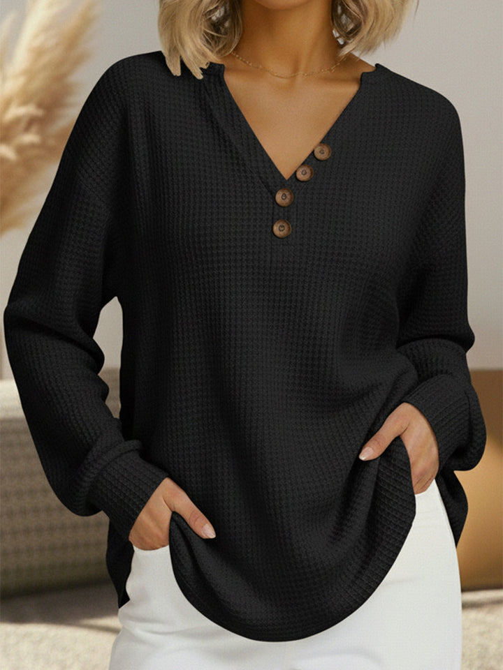 Victoria | Jersey liso con escote en V
