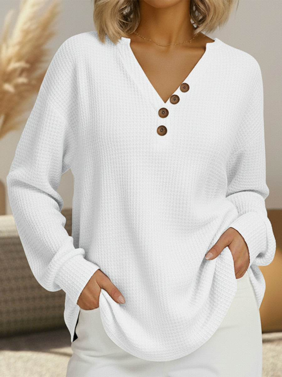 Victoria | Jersey liso con escote en V