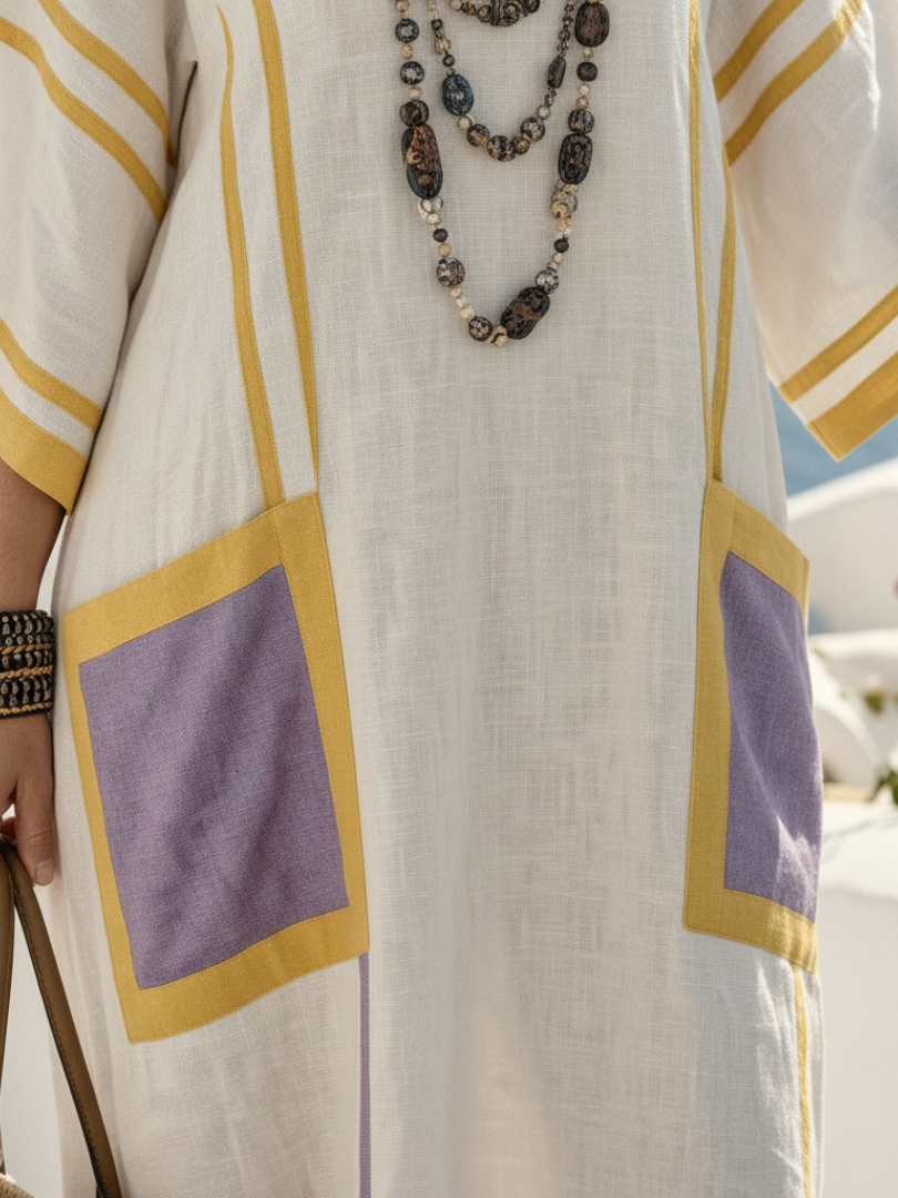 "Zafira | Vestido Maxi de Manga Corta con Escote en V" puede reescribirse como:

"Zafira | Maxi Vestido de Manga Corta con Escote en V