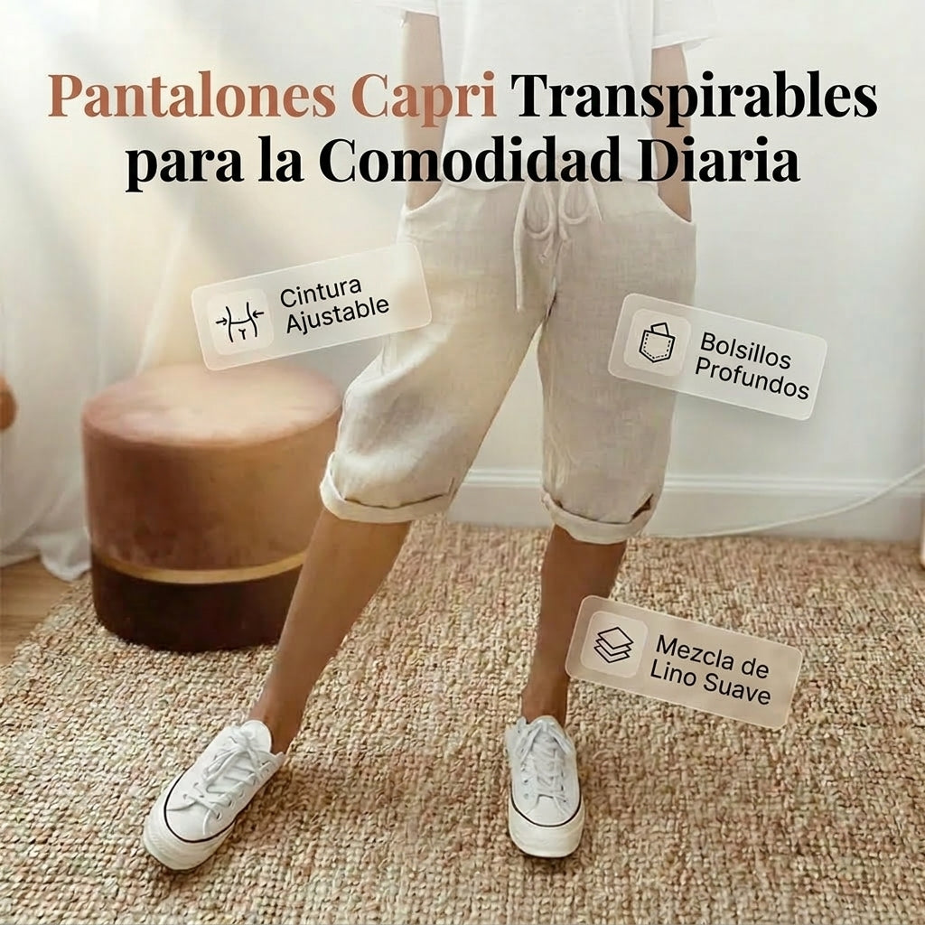 Marta™ | Shorts de algodón y lino para mujer