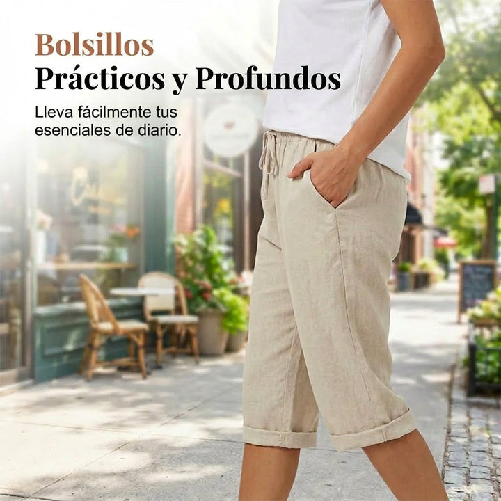 Marta™ | Shorts de algodón y lino para mujer