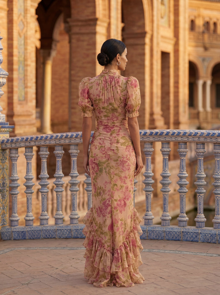 Rosario - Encantador Vestido de Chifón Floral
