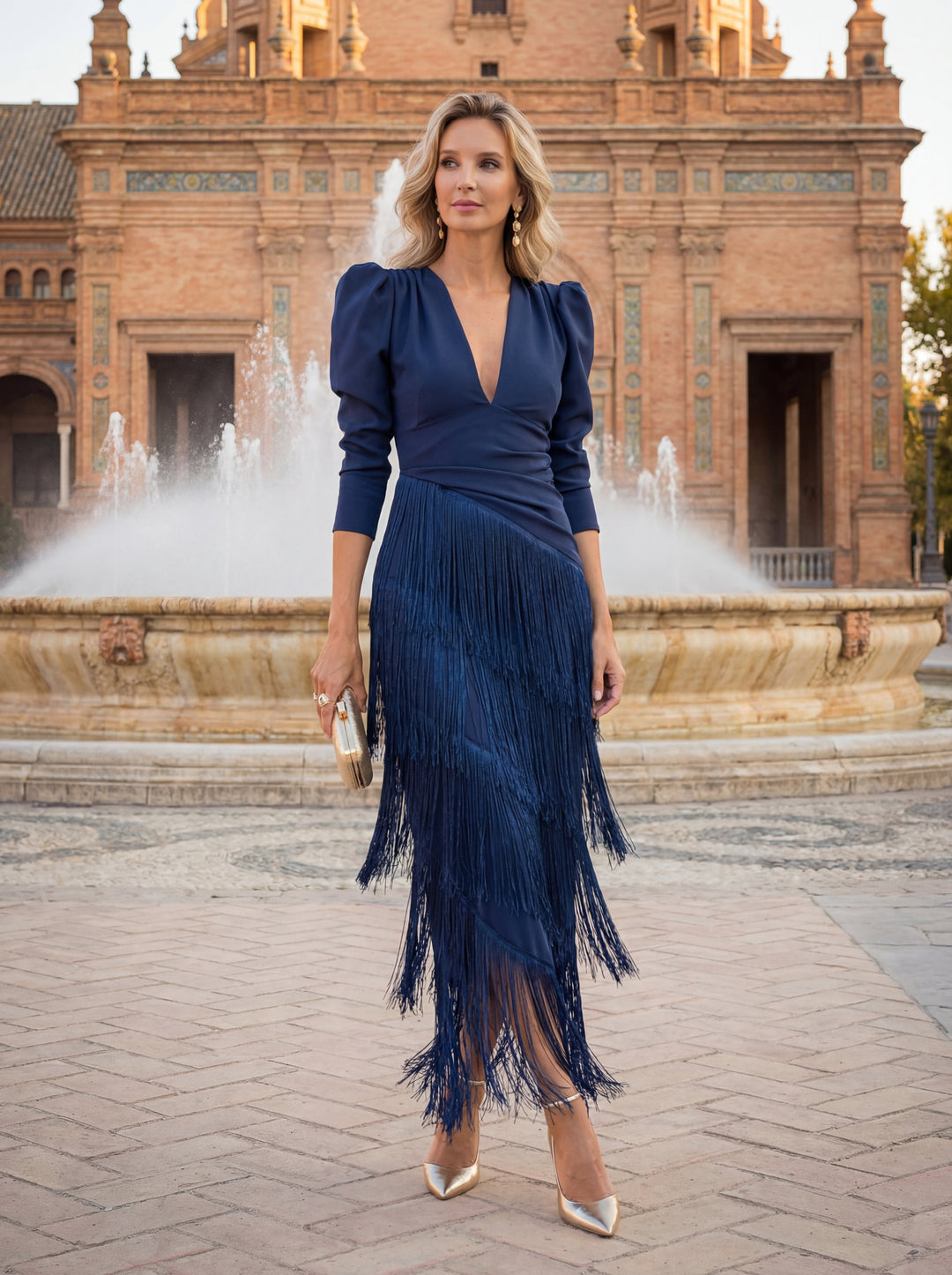 Salvia | Vestido con Borlas