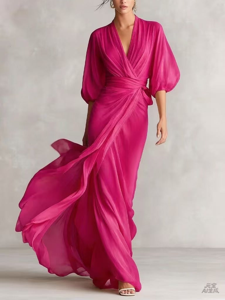 Sefa - Vestido de Chifón Transparente
