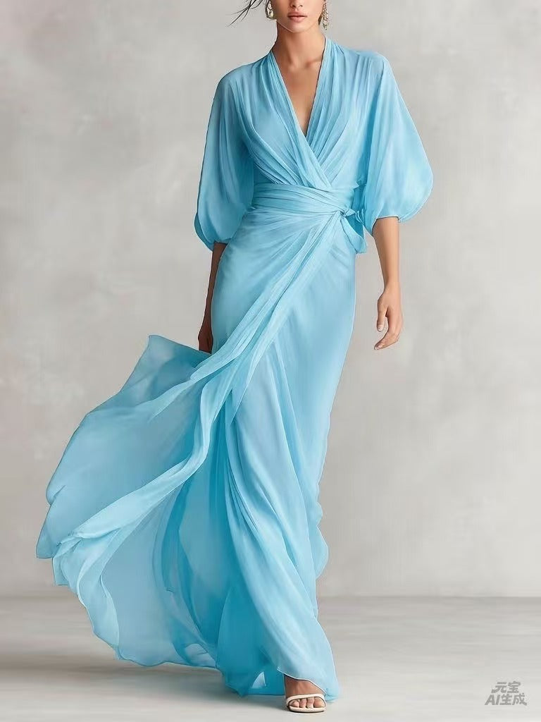 Sefa - Vestido de Chifón Transparente