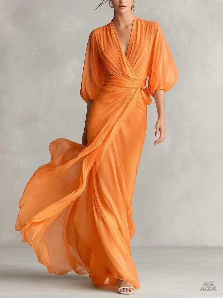 Sefa - Vestido de Chifón Transparente