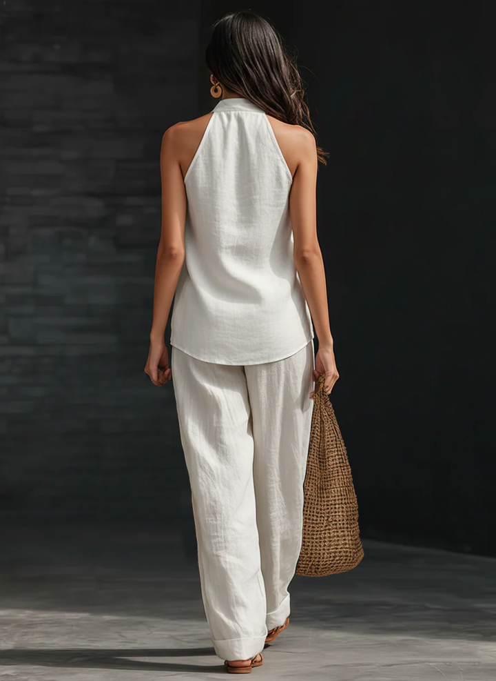 Zoë™ | Conjunto sin mangas con pantalón de pierna ancha