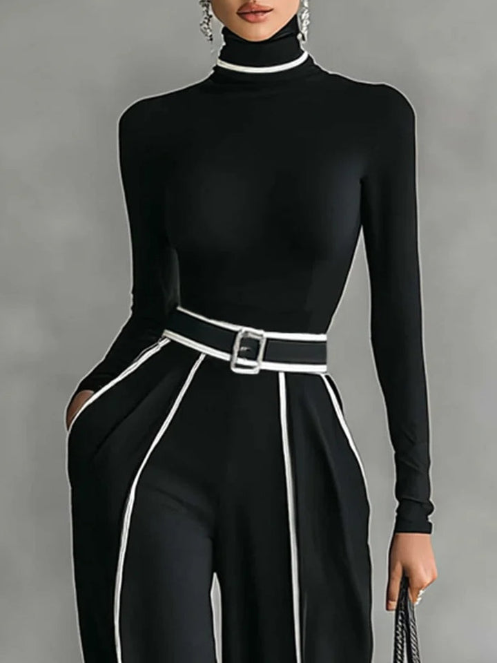 Vera™ | Conjunto elegante con detalle de contraste