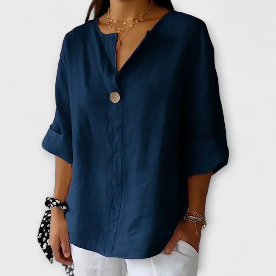 Nicole - Blusa casual de tela