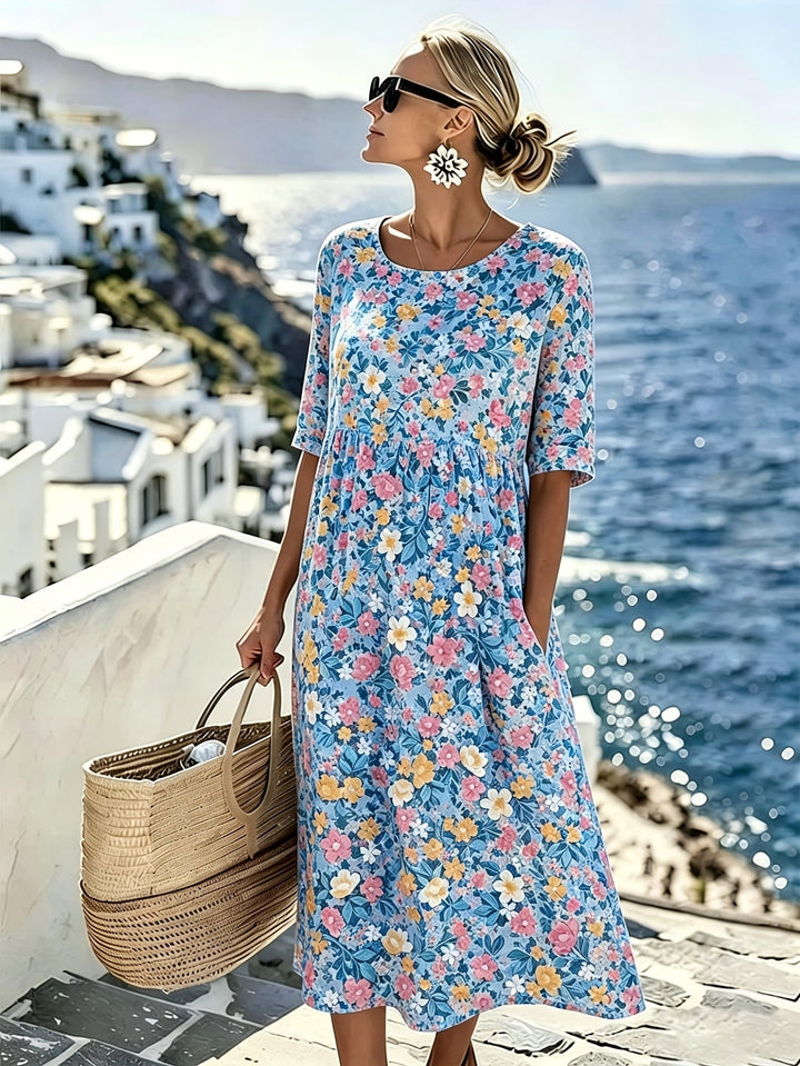 Charlotte™ - Elegante Vestido Midi Floral para el Verano