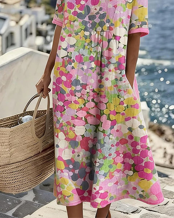 Elena™ - Elegante Vestido Midi Floral para el Verano
