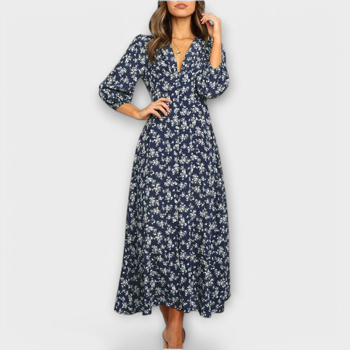Vestido maxi con estampado floral para mujer