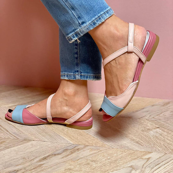 Johanna™ - Sandalias Asimétricas en Rosa