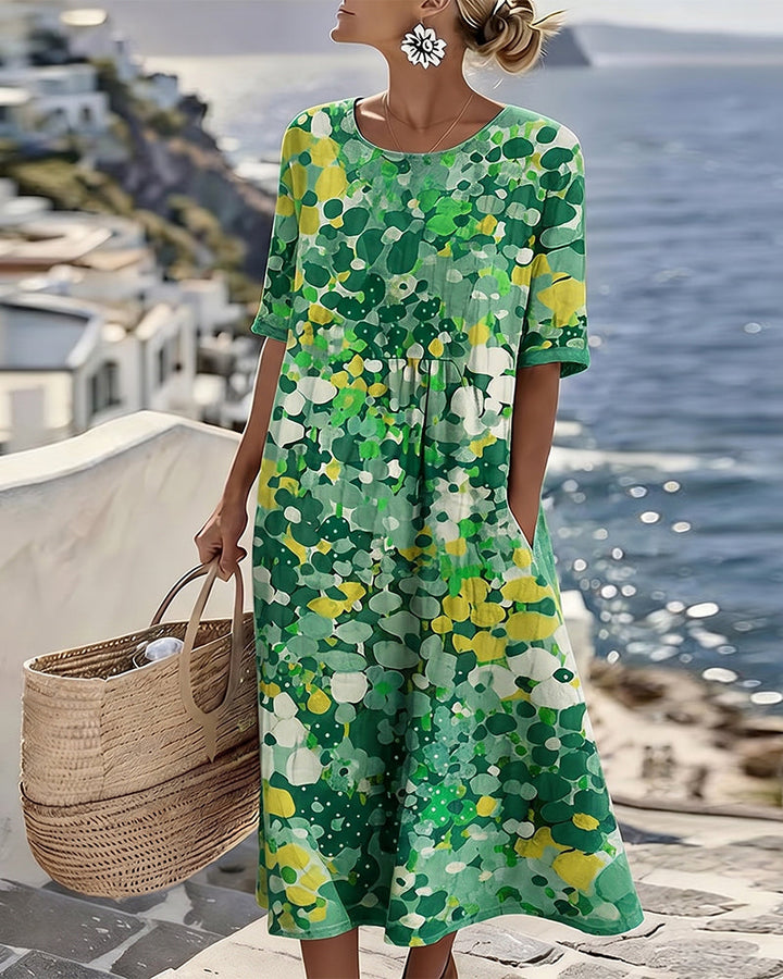 Elena™ - Elegante Vestido Midi Floral para el Verano