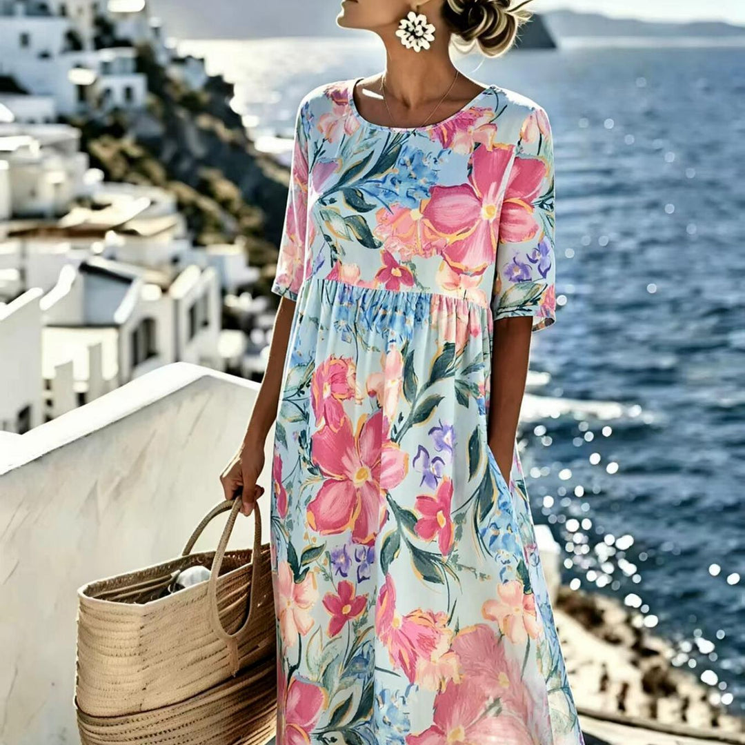 Evie™ - Elegante Vestido Midi Floral para el Verano