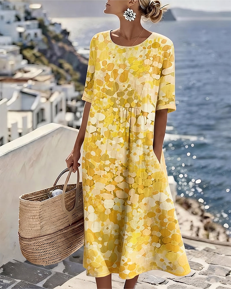 Elena™ - Elegante Vestido Midi Floral para el Verano
