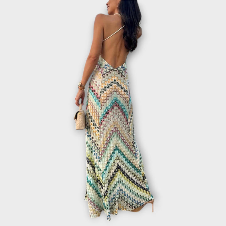 Remi - Vestido maxi con patrón de espiga multicolor de Missoni