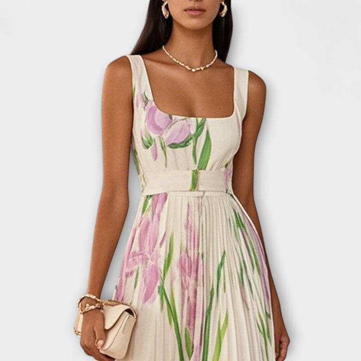 Vestidos maxi de chiffón con estampado floral