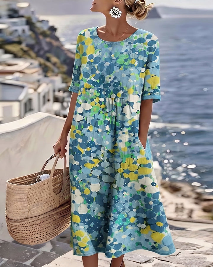 Elena™ - Elegante Vestido Midi Floral para el Verano