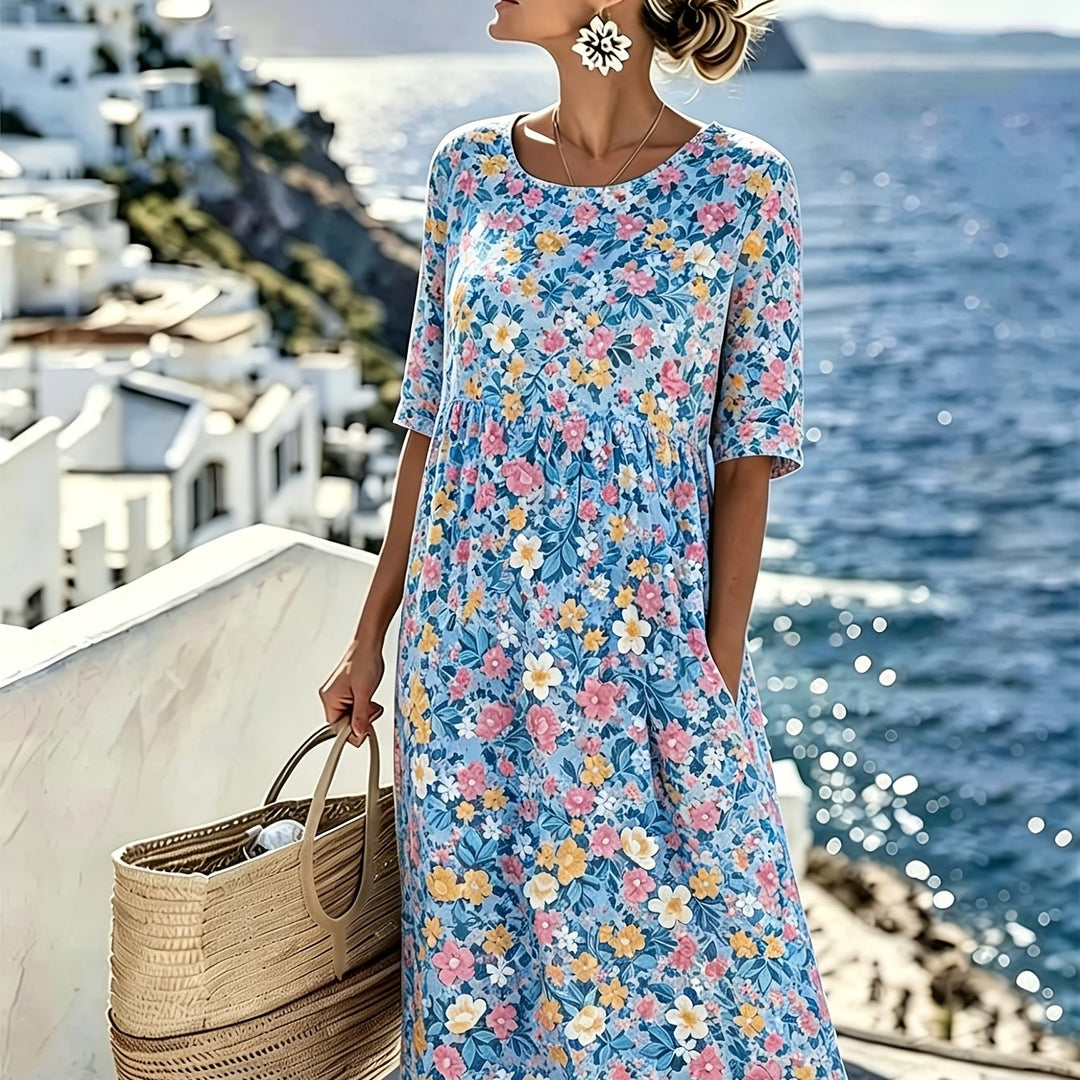 Charlotte™ - Elegante Vestido Midi Floral para el Verano