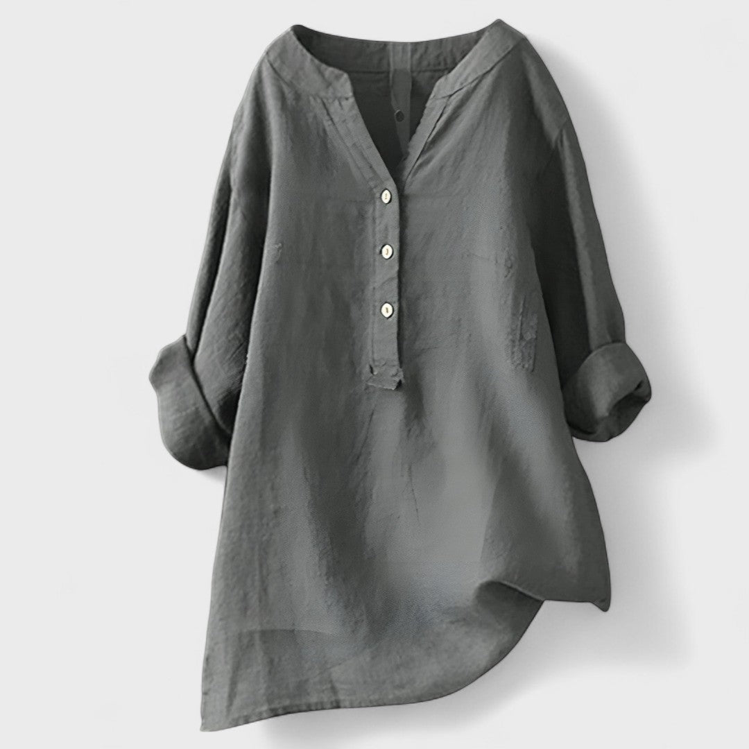 Freja - Camisa cómoda con botones