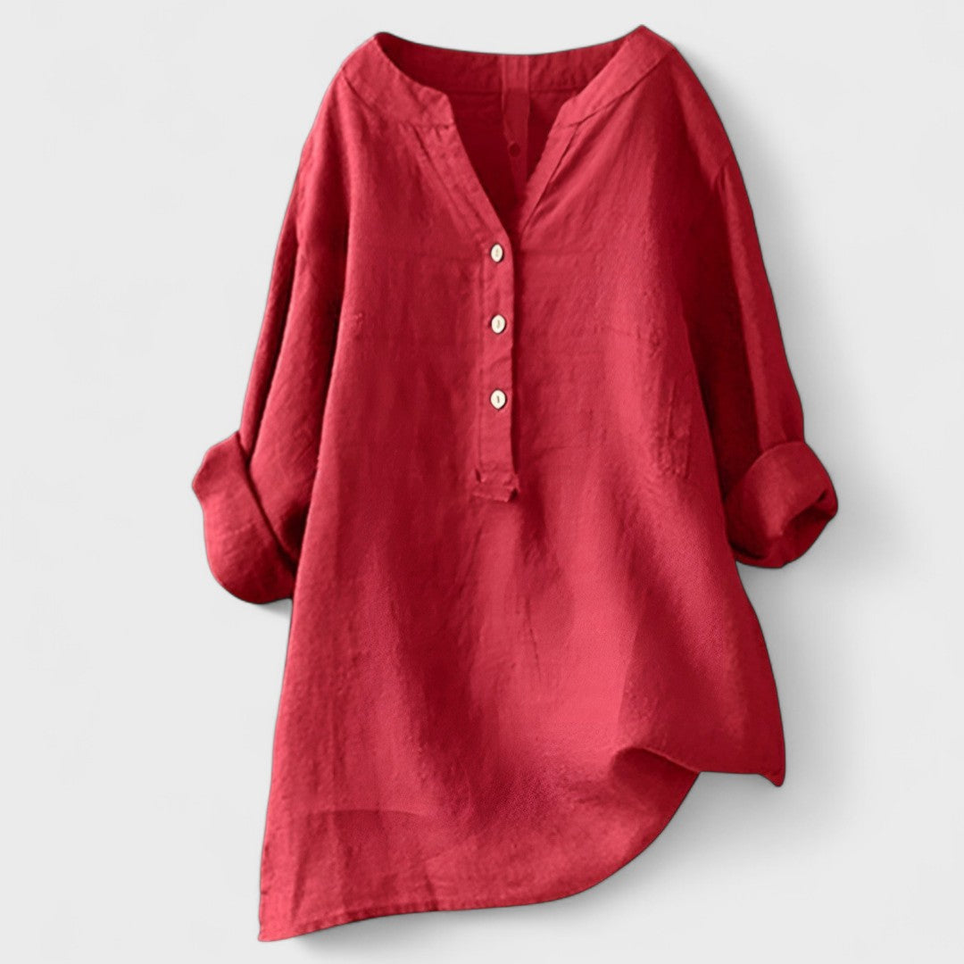 Freja - Camisa cómoda con botones