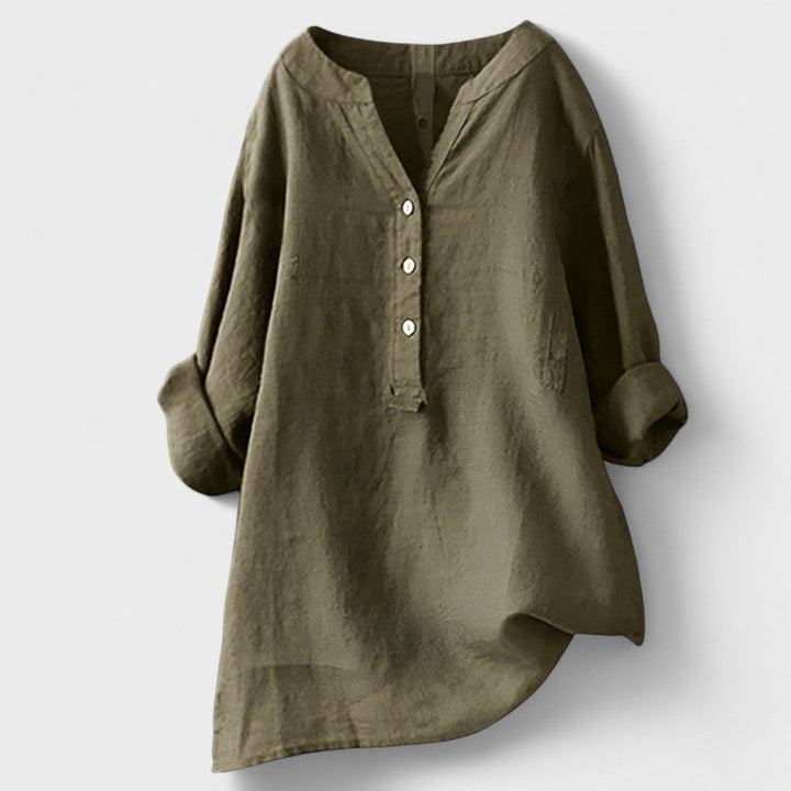 Freja - Camisa cómoda con botones