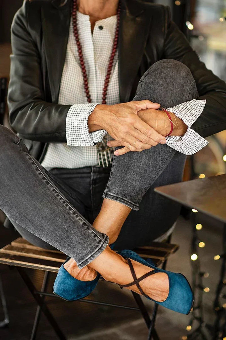 Jennie | Elegantes tacones medios con tiras