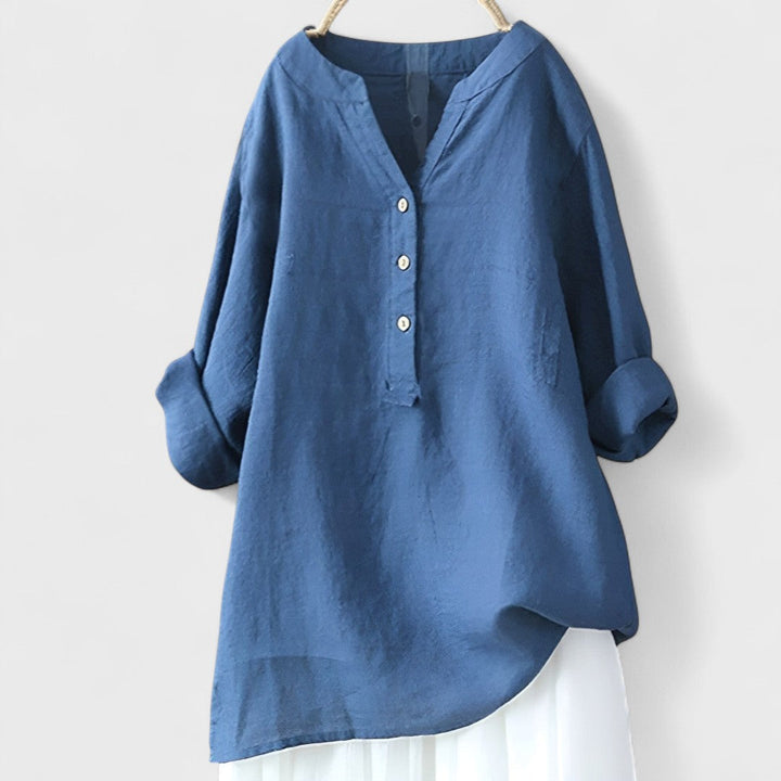 Freja - Camisa cómoda con botones
