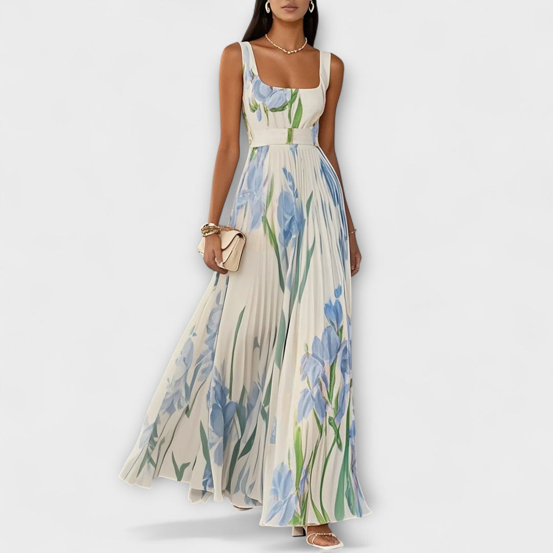 Vestidos maxi de chiffón con estampado floral