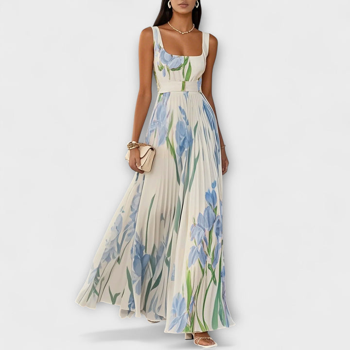 Vestidos maxi de chiffón con estampado floral