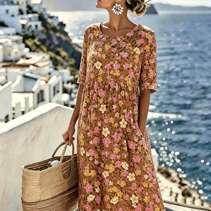Savannah™ | Vestido Midi con Estampado de Flores Silvestres