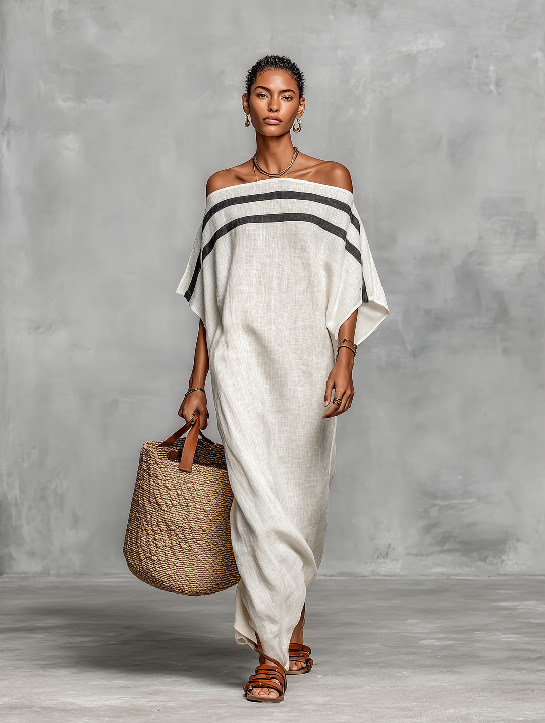 Maxi Vestido Minimalista de Lino