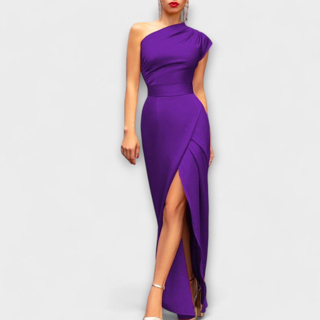 Axa - Elegante Vestido Maxi Asimétrico para Noche