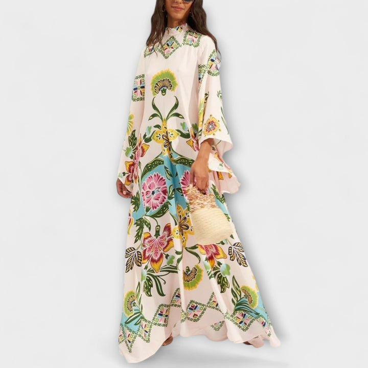 Lisa - vestidos maxi elegantes con estampado floral y diseño holgado