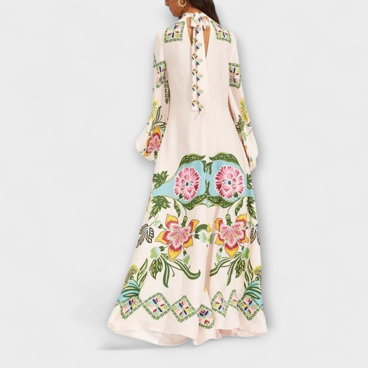 Lisa - vestidos maxi elegantes con estampado floral y diseño holgado