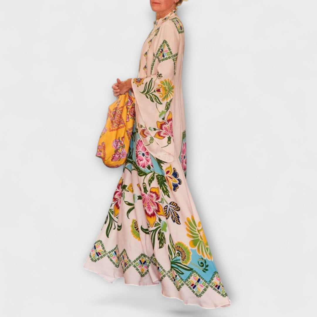 Lisa - vestidos maxi elegantes con estampado floral y diseño holgado