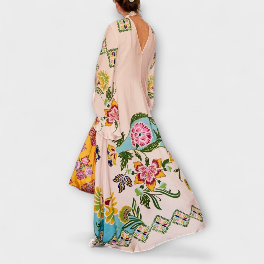 Lisa - vestidos maxi elegantes con estampado floral y diseño holgado