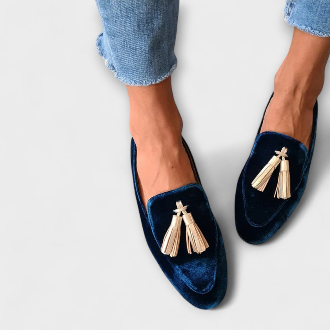Celeste - Mocasines de estilo retro